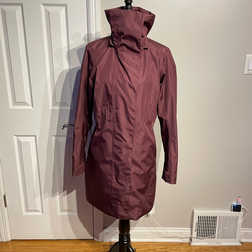 Marmot Raincoat Parka Long Flare Outdoor Sport Hiking Active Athletic maroon L👹
